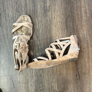 Women's Beige Strappy Sandals